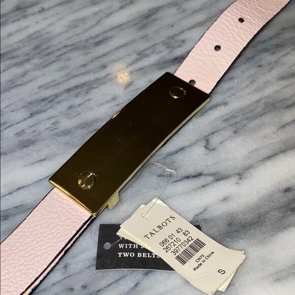 Women's Pink & Animal Pattern Talbots Reversible Belt - Picture 2 of 6